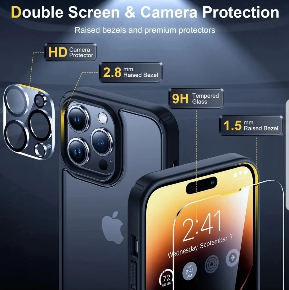 Iphone 14 Pro Max Apple Screen Protector Case Transparent New